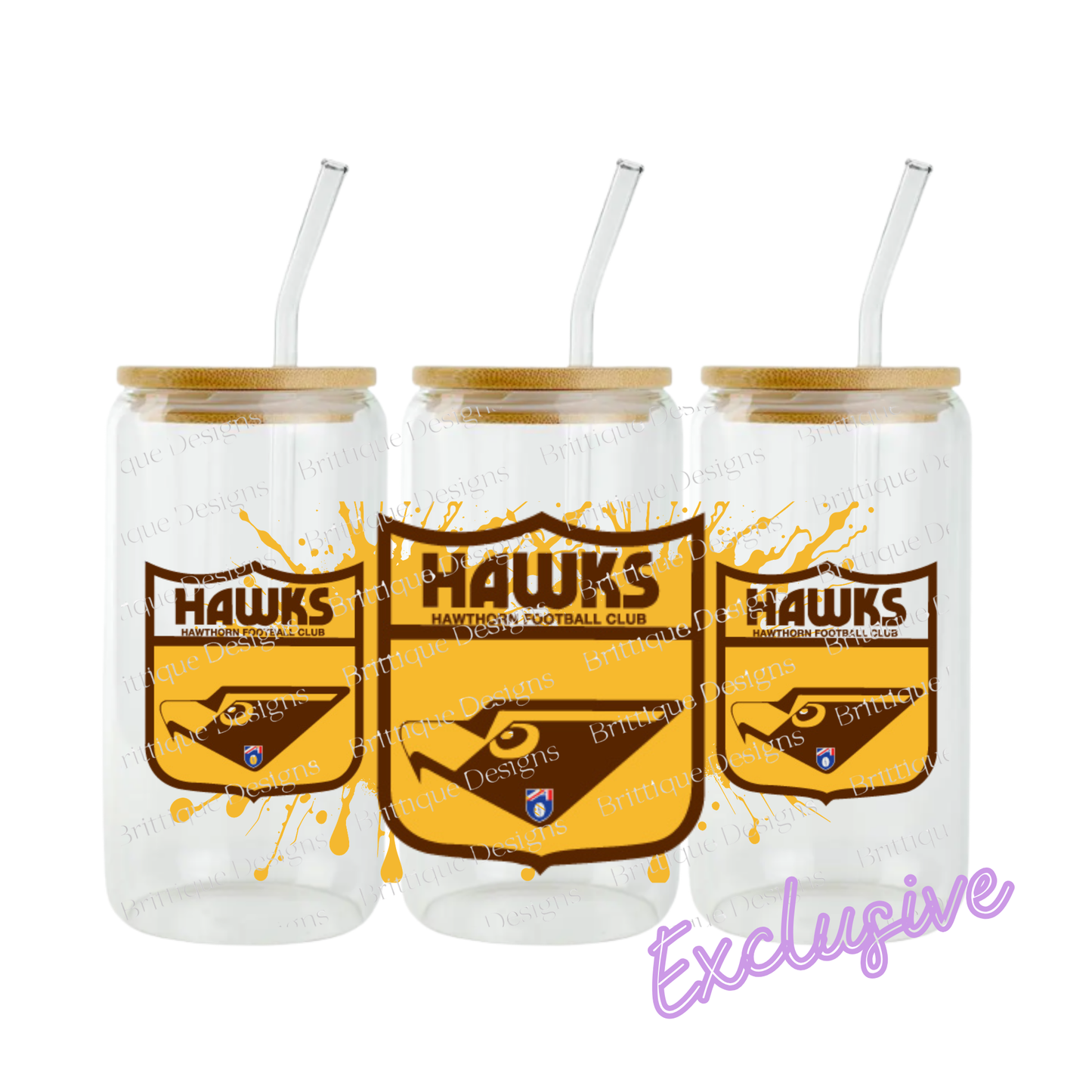 Hawthorn Hawks | AFL Football | 16oz UV DTF Exclusive
