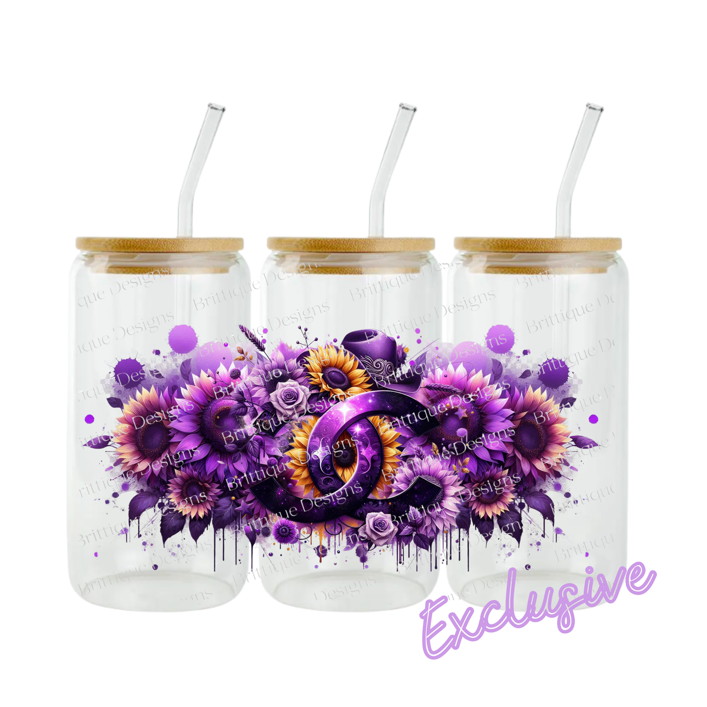 Ch4n3l Flowers | 16oz UV DTF Exclusive