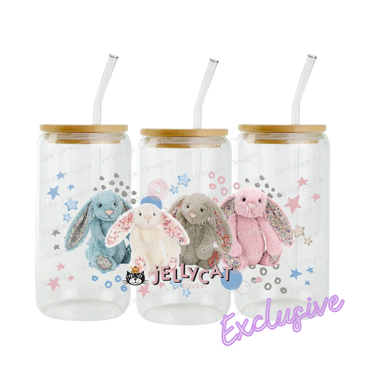 J3lly Cat Bunny Friends | 16oz UV DTF Exclusive