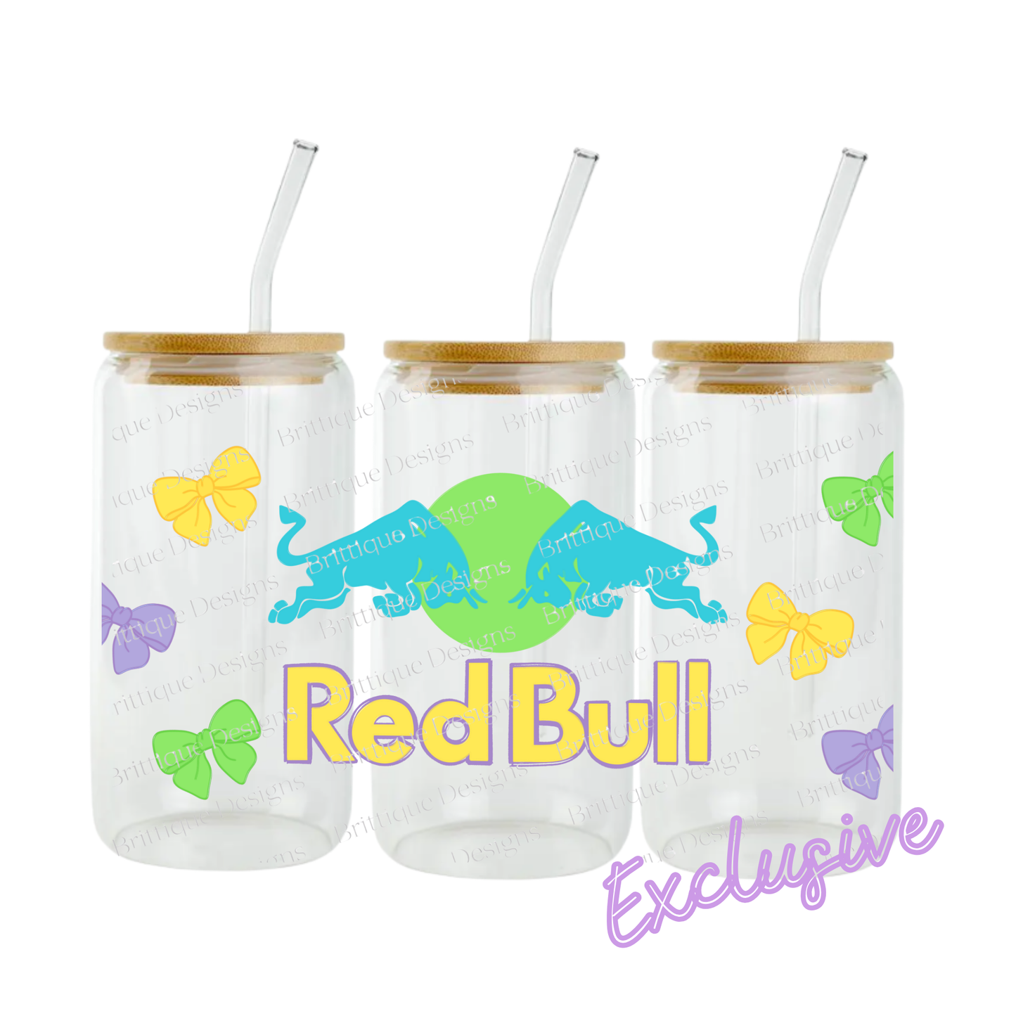Red Bull Bows V1 | 16oz UV DTF Exclusive