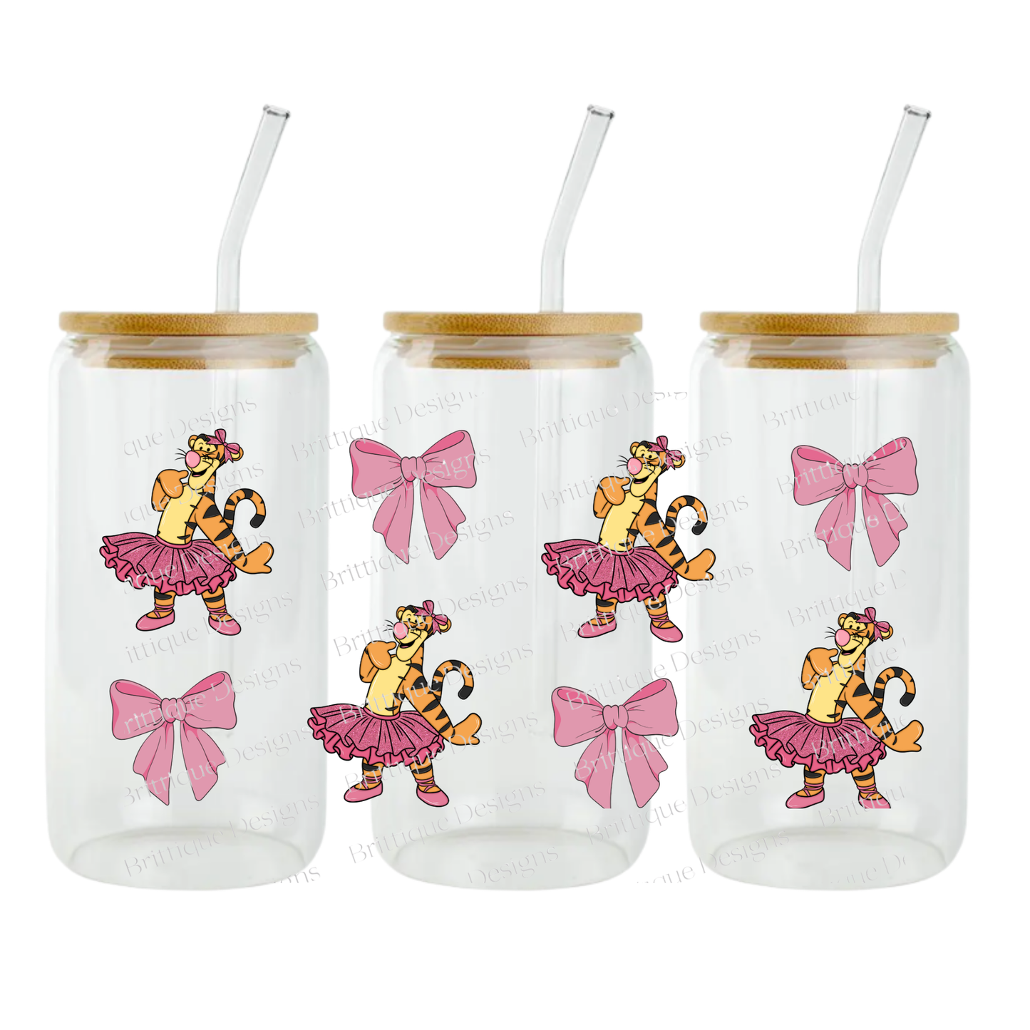 Ballerina T1gg3r | 16oz Double Sided UV DTF | #429