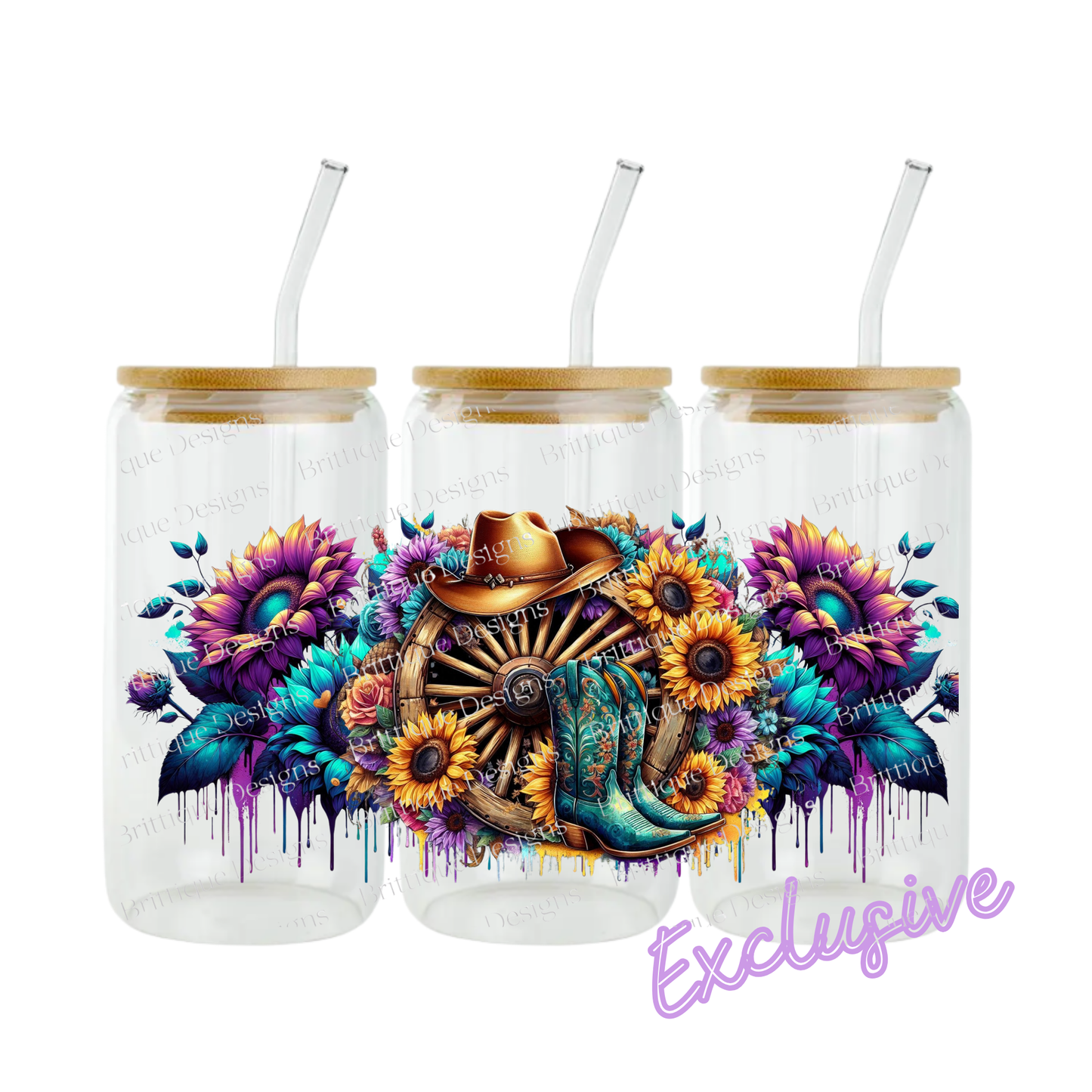 Petal & Wagon Wheel | 16oz UV DTF Exclusive