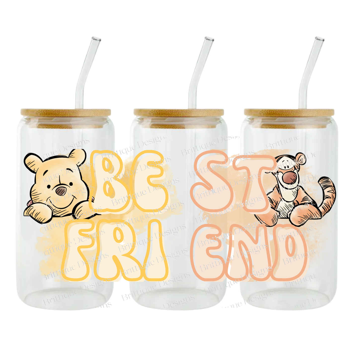 Best Friend P00h & T1gg3r | 16oz Double Sided UV DTF | #425