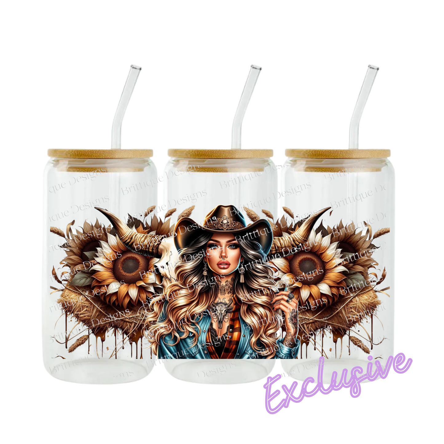 Wildflower Cowgirl | 16oz UV DTF Exclusive