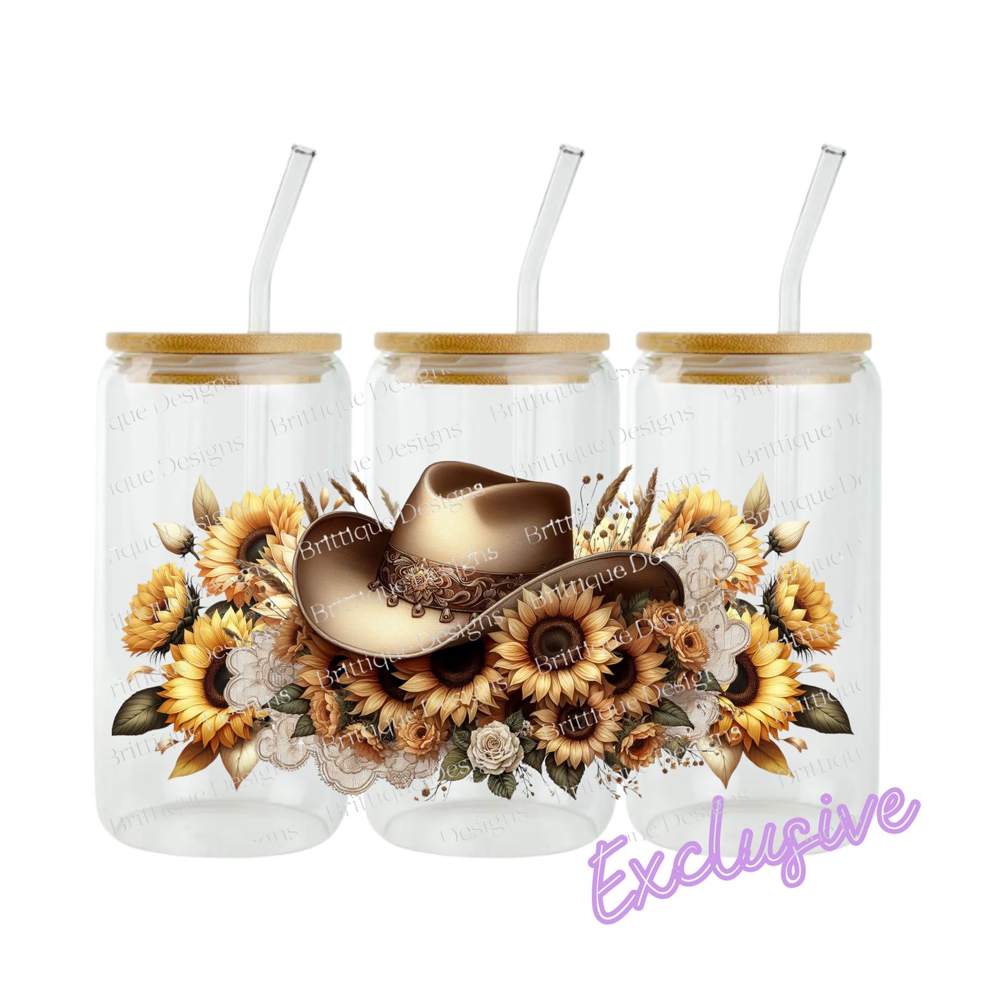 Rustic Sunflower Charm | 16oz UV DTF Exclusive