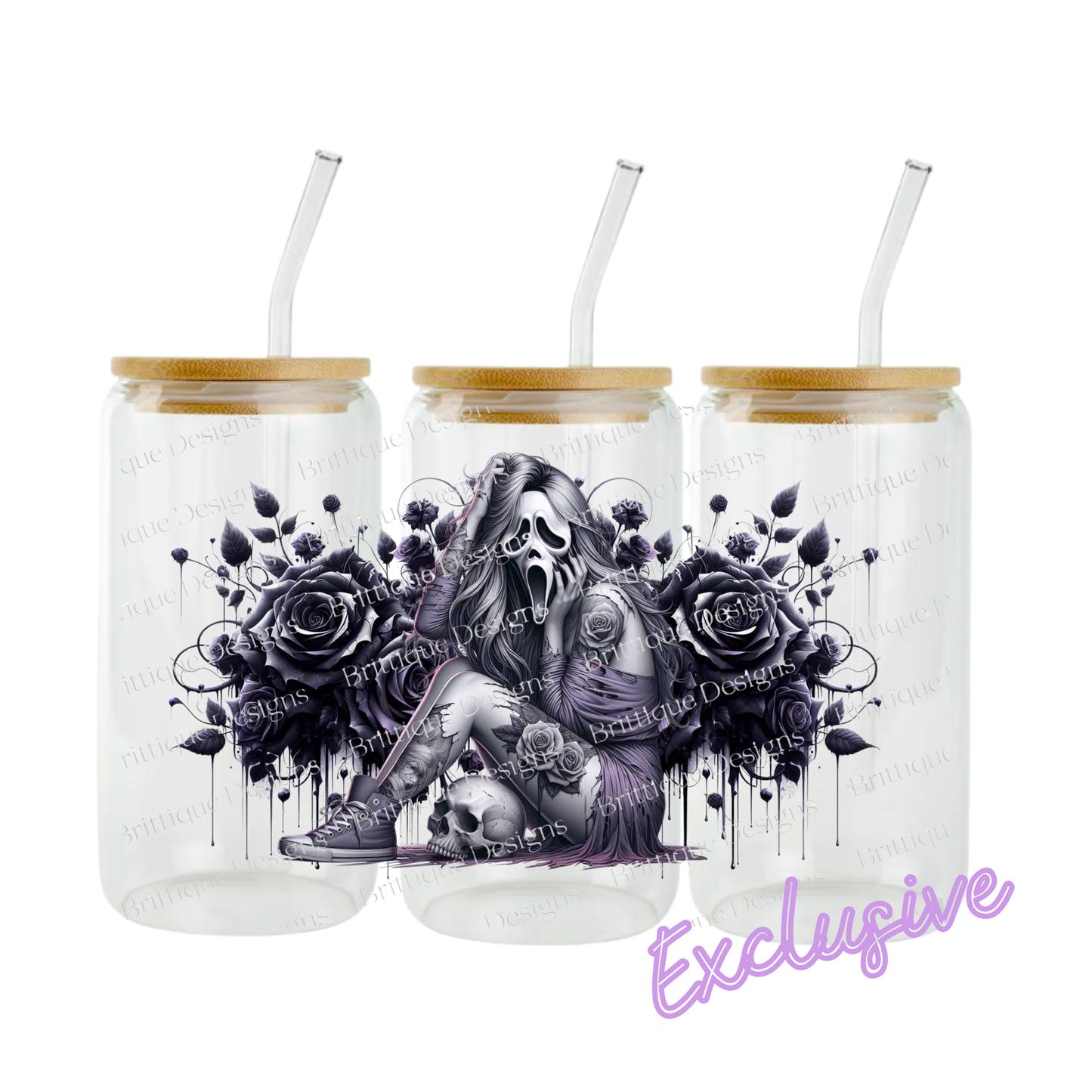Purple Ghost Face | 16oz UV DTF EXCLUSIVE