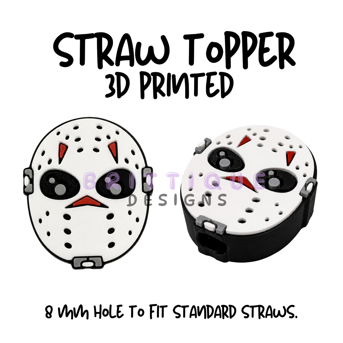 Straw Toppers | 3D Printed | 8mm Hole