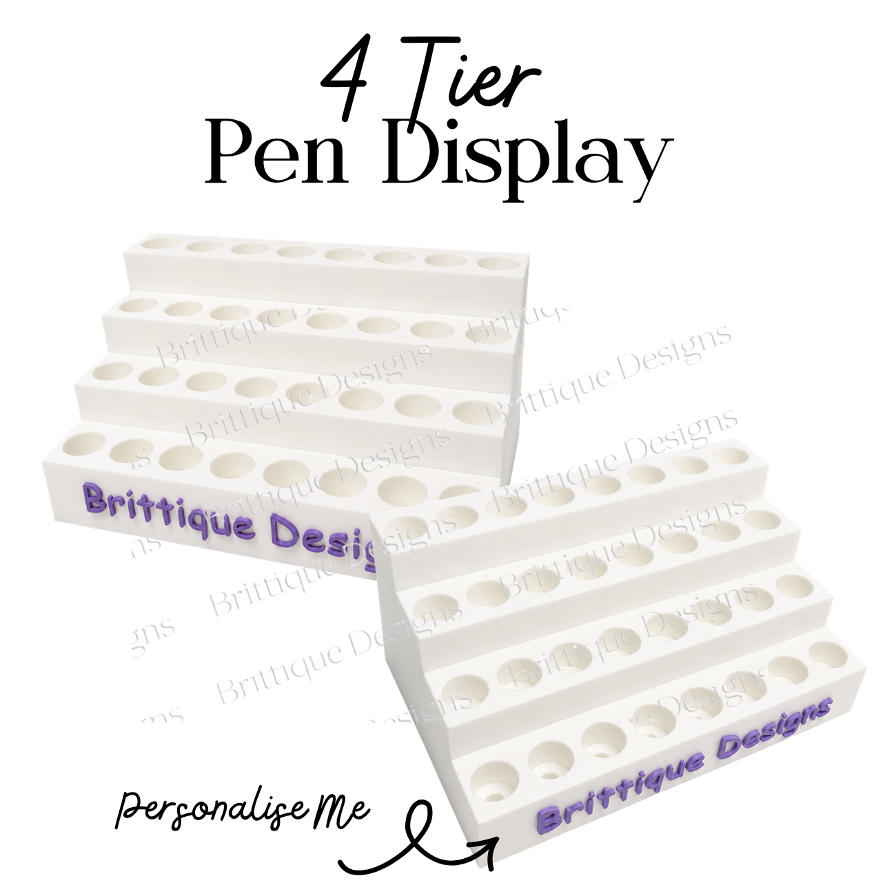Personalised 4 Tier Pen Display Holder