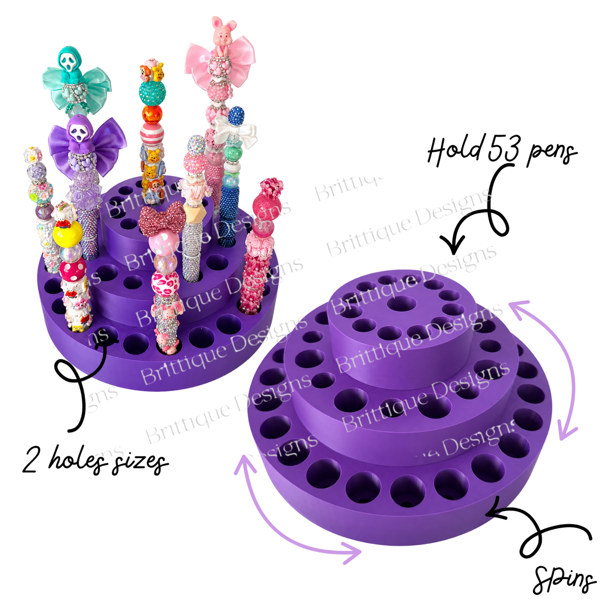 Rotating 3 Tier Pen Display Holder