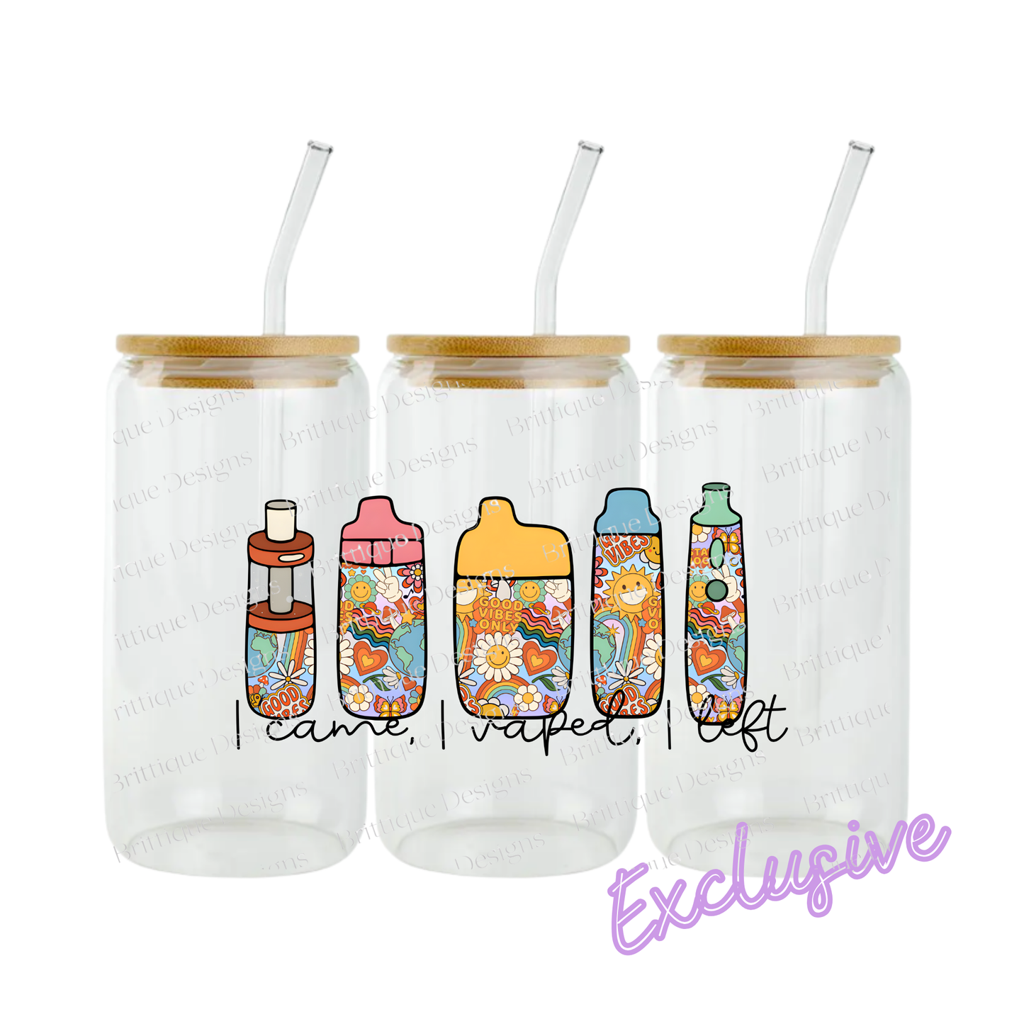 I Came, I Vaped, I Left | 16oz UV DTF Exclusive