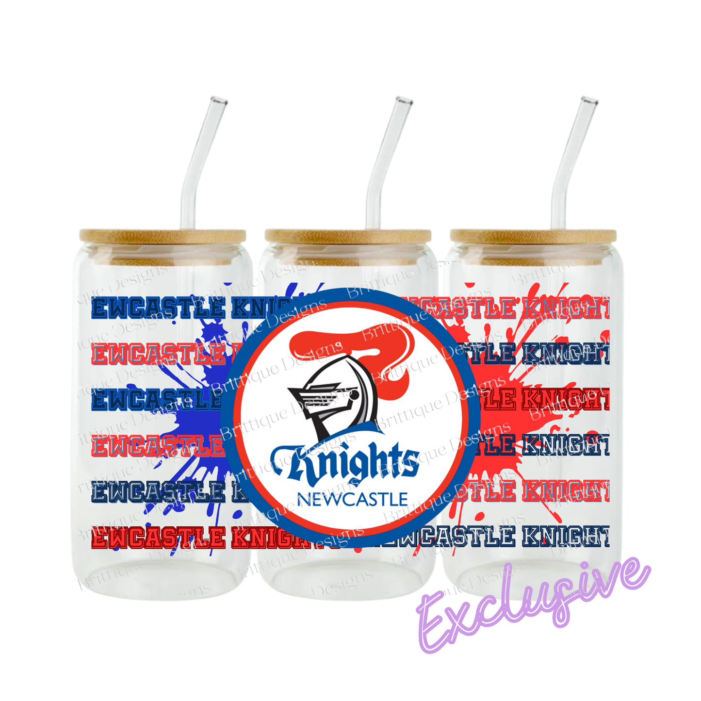 Newcastle Knights | NRL Football | 16oz UV DTF Exclusive