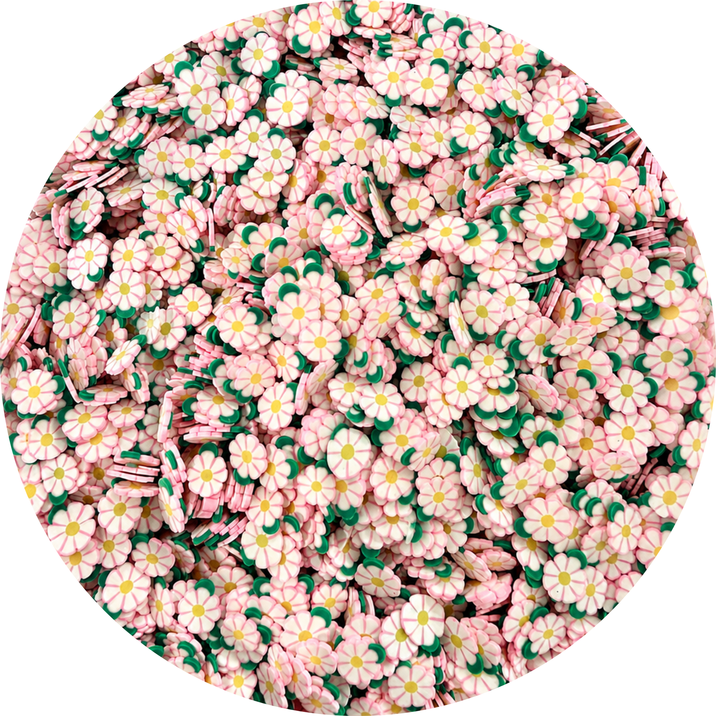 Sweet Pink Flowers | Polymer Clay Pieces