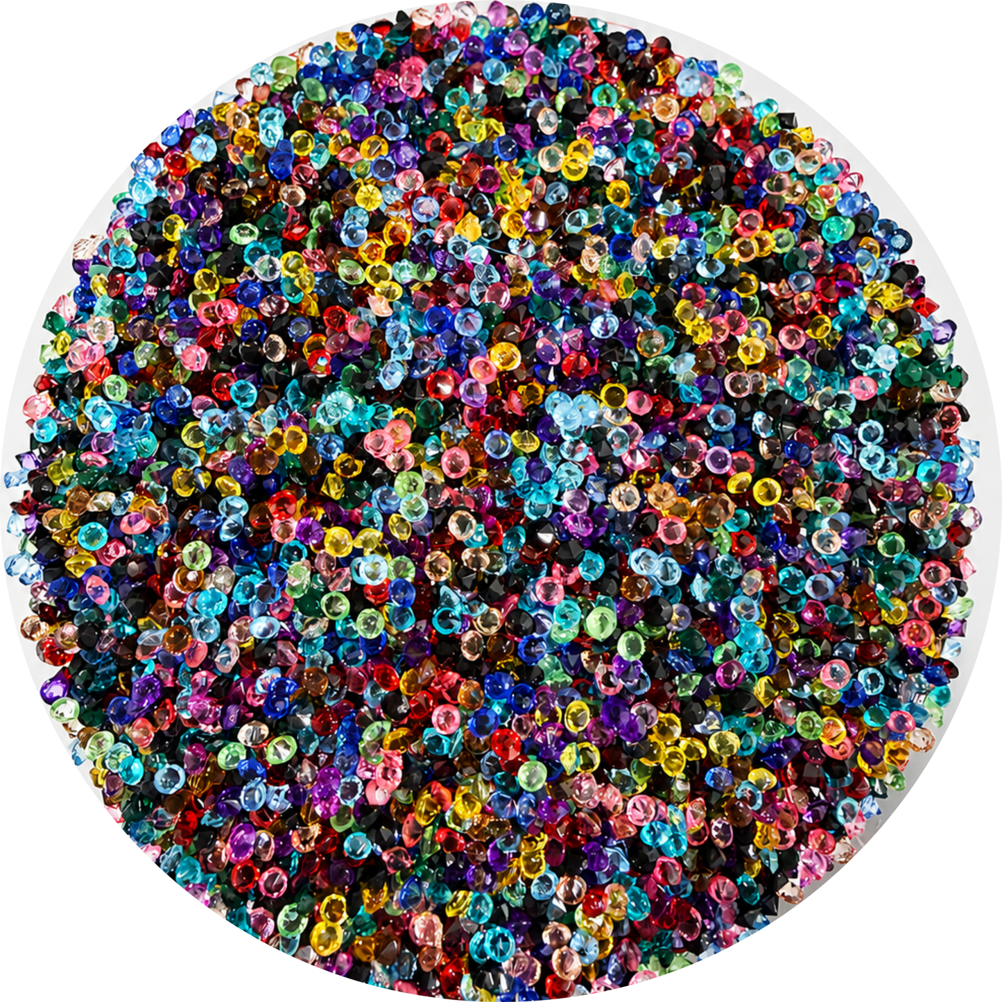 Dark Multi Colour | Diamond Rhinestone | 100g Bag