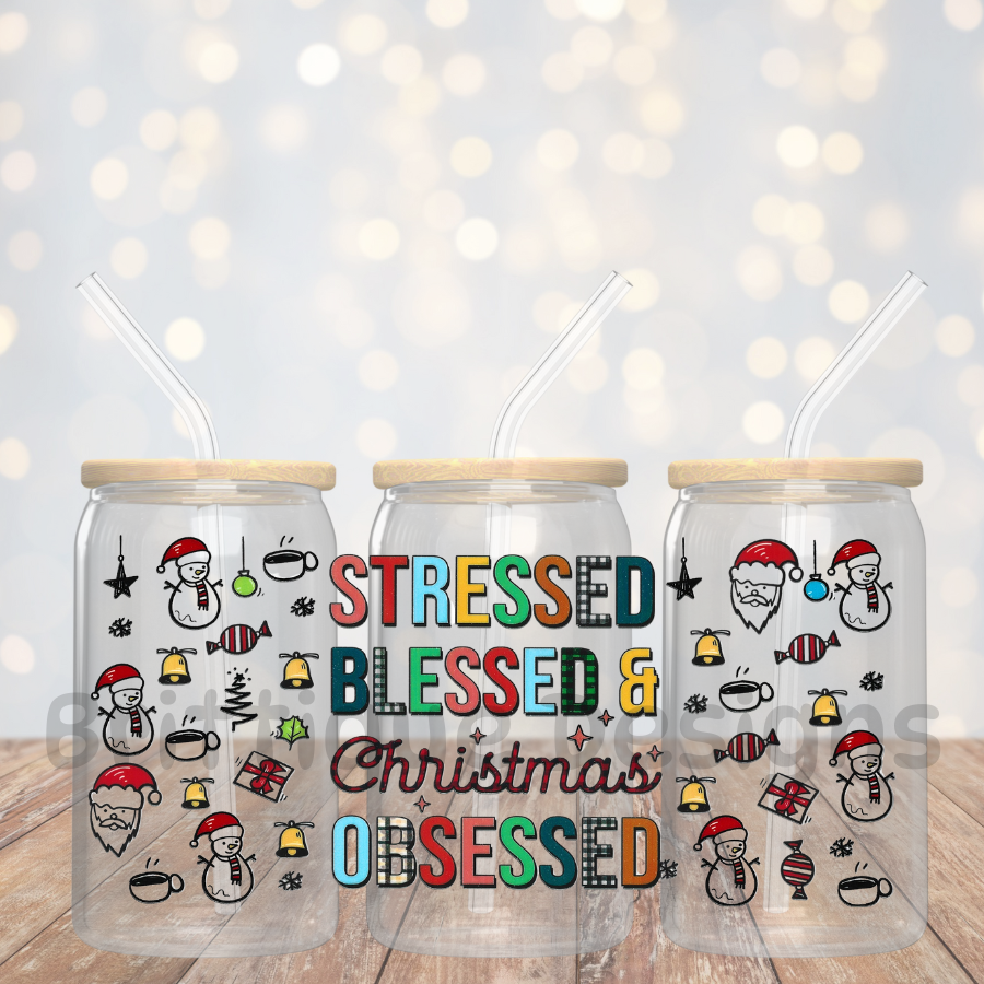 16oz Double Sided UV DTF Wrap #79 Christmas