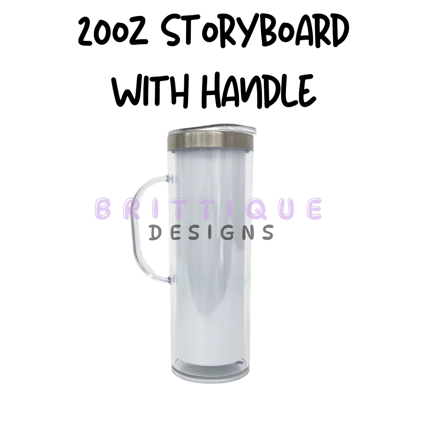 20oz Sublimation Snow Globe Tumbler with Handle | Storyboard Blank Cup