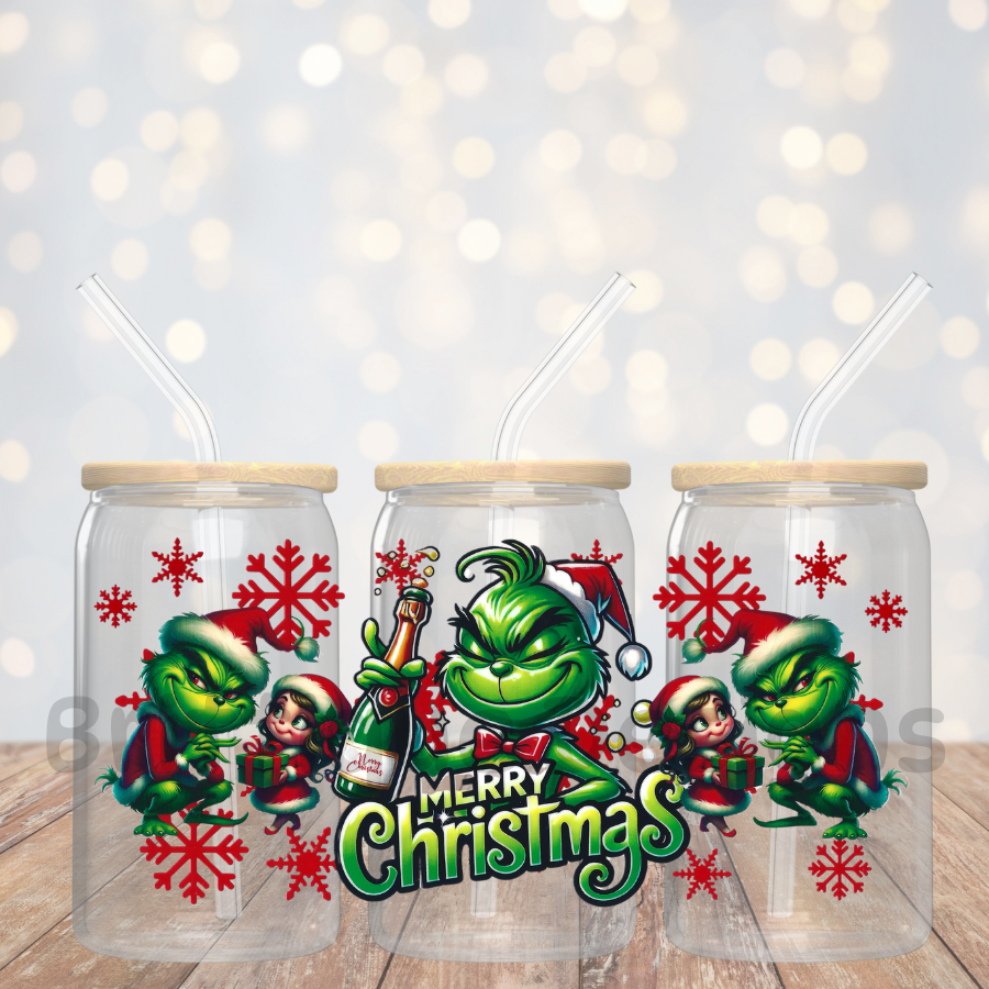 16oz Double Sided UV DTF Wrap #25 Christmas