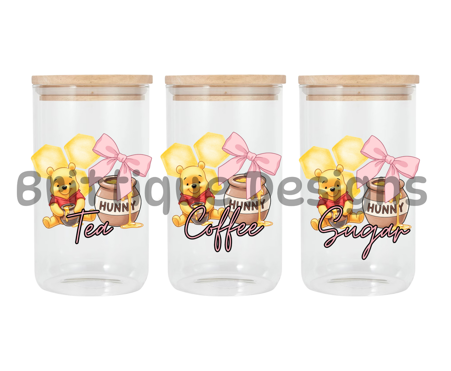 P00h Hunny | Canister Decal | 16oz Double Sided UV DTF | #424