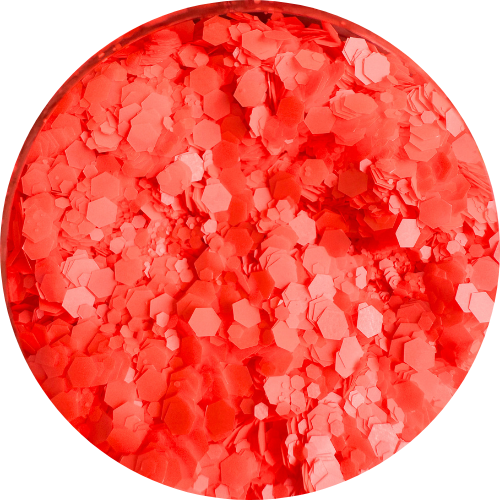Neon Coral | Neon Chunky Glitter | 50g Shaker