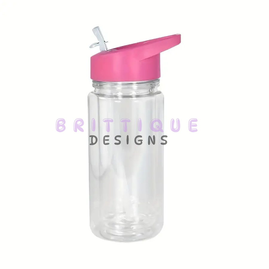 10oz Dark Pink Water Bottle Snowglobe Blank – No Box | Seconds & Samples
