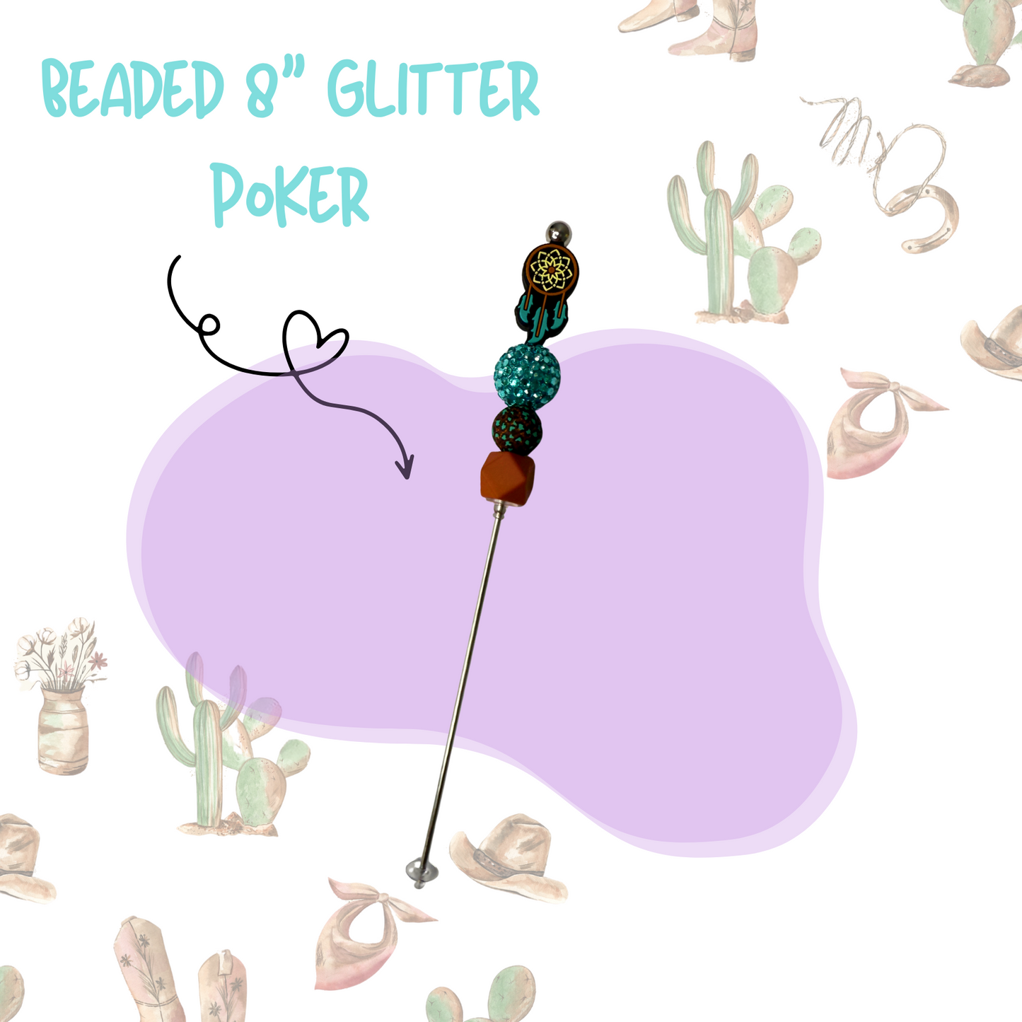 ''Dream Catcher" 8" Glitter Poker