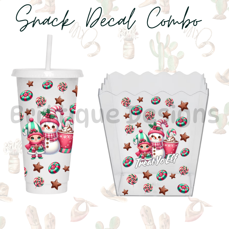 'Treat Yo Elf' Snack Pack Decal Combo
