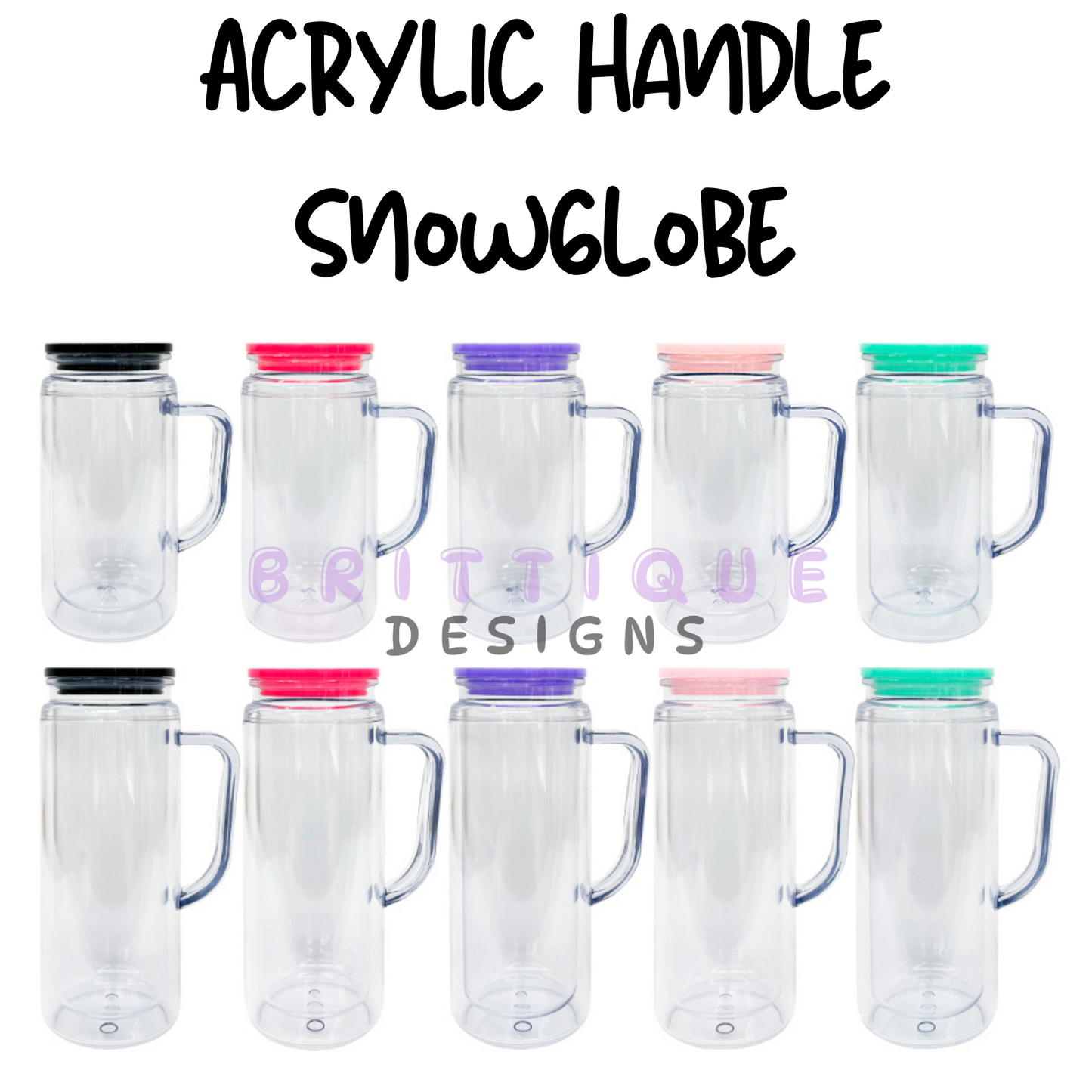 Acrylic Handle Snowglobe Blanks