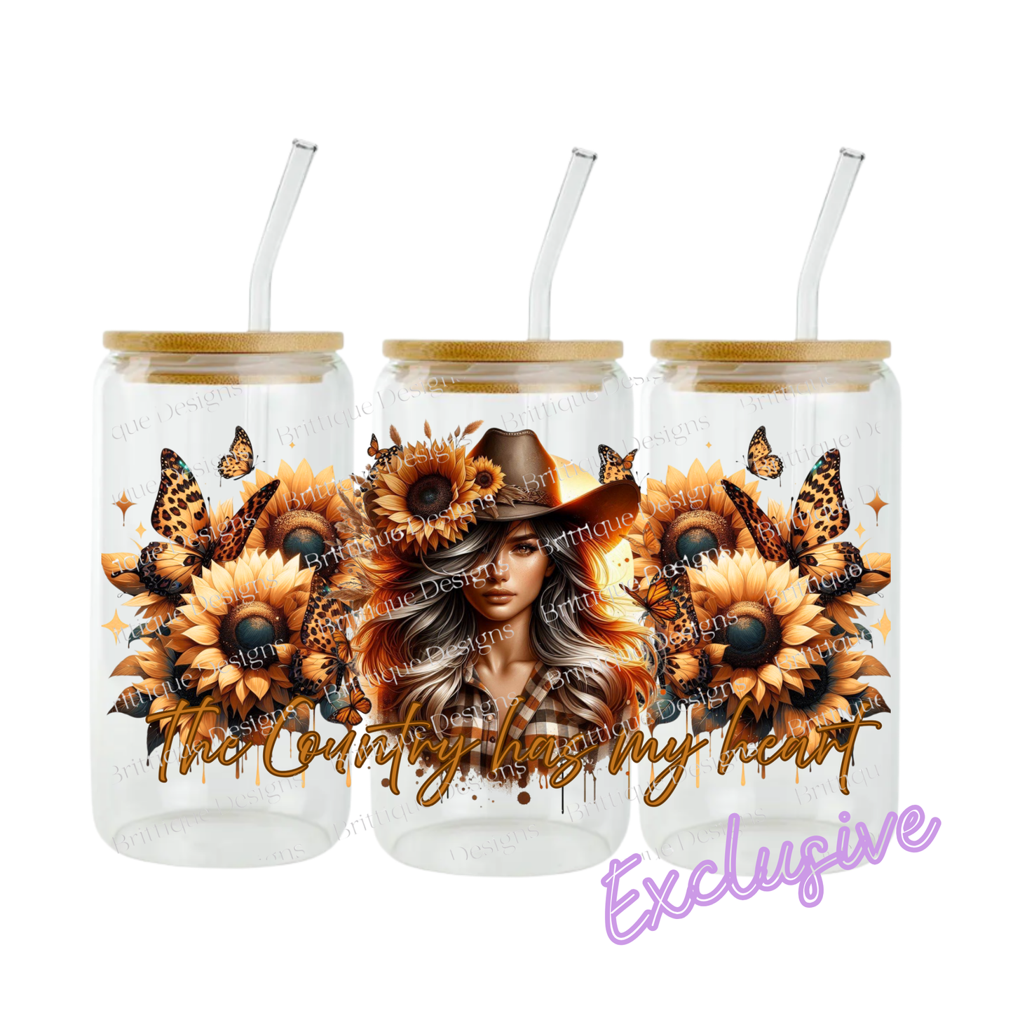 Country Has My Heart | 16oz UV DTF Exclusive