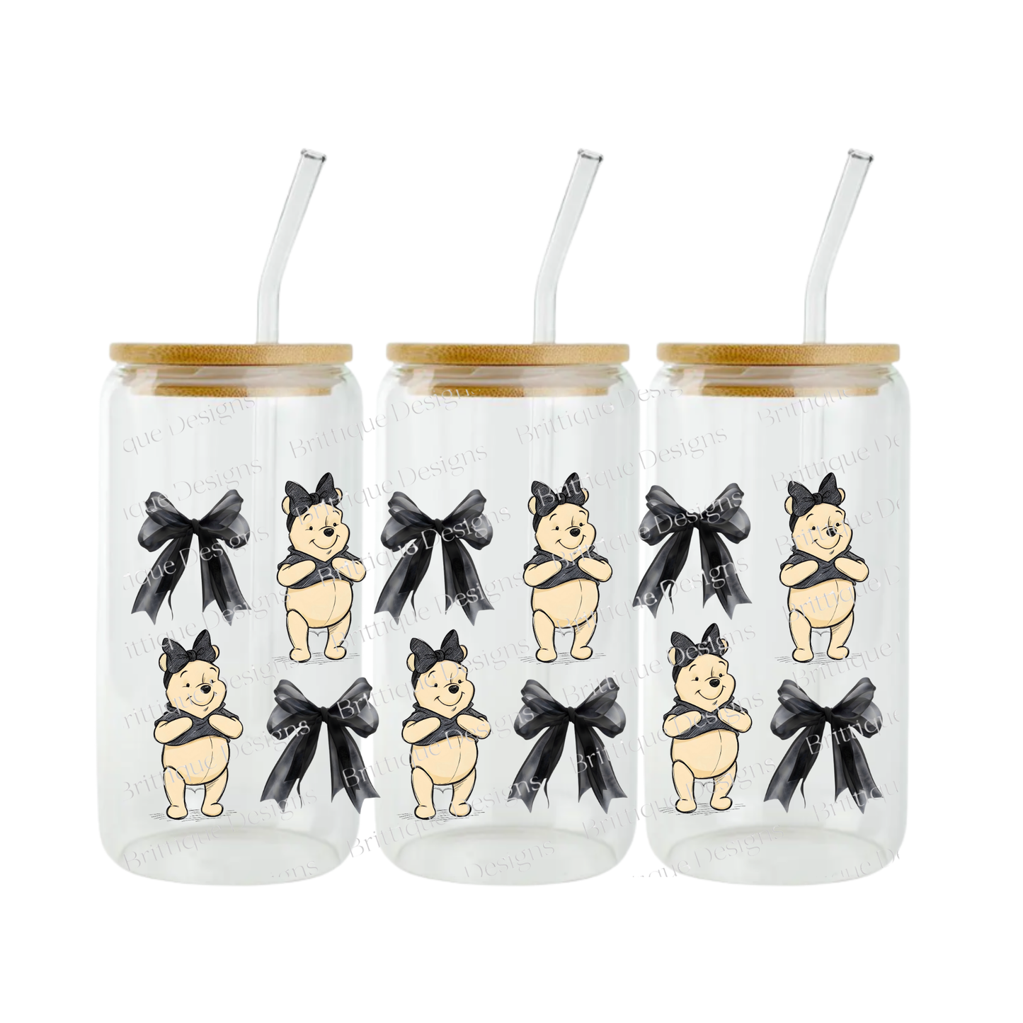P00h & Bows | 16oz Double Sided UV DTF | #450