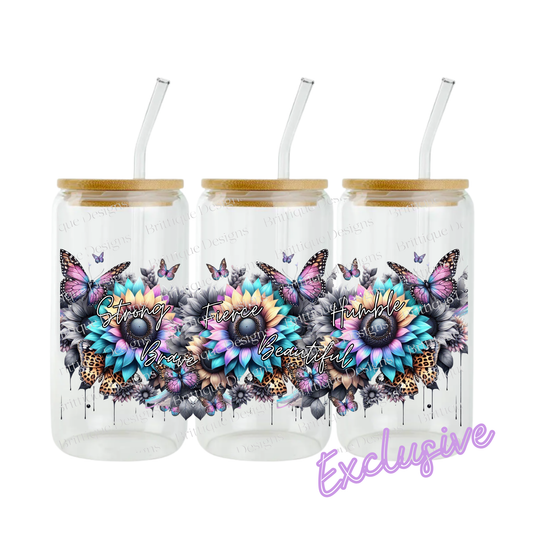 Strong,Beautiful,Brave | 16oz UV DTF Exclusive