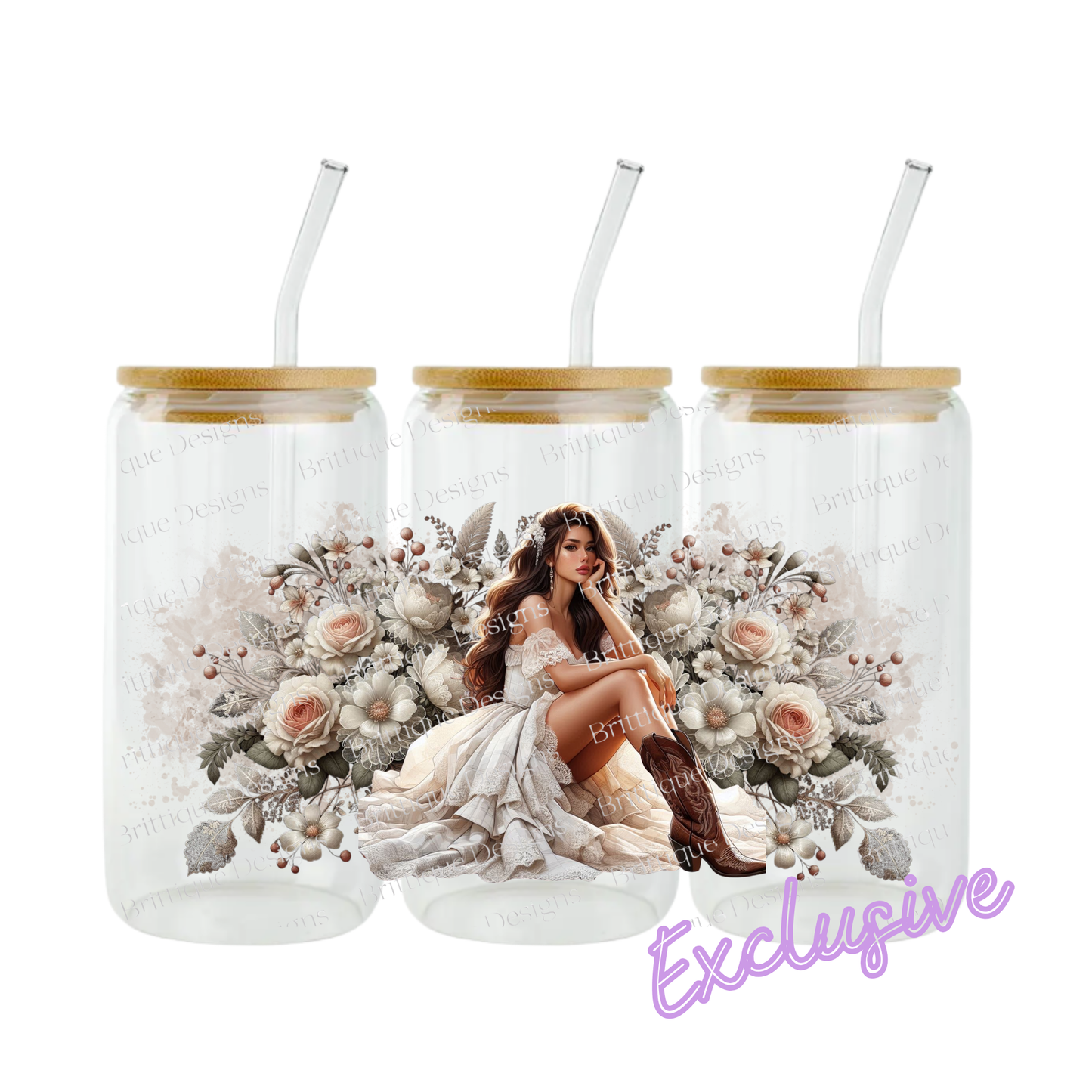 Cowgirl Wedding | 16oz UV DTF Exclusive