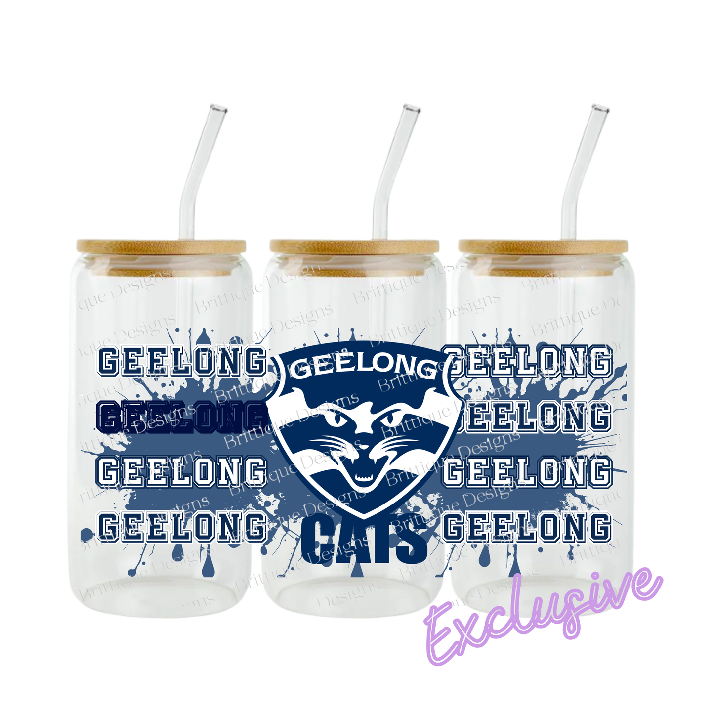 Geelong Cats | AFL Football | 16oz UV DTF Exclusive