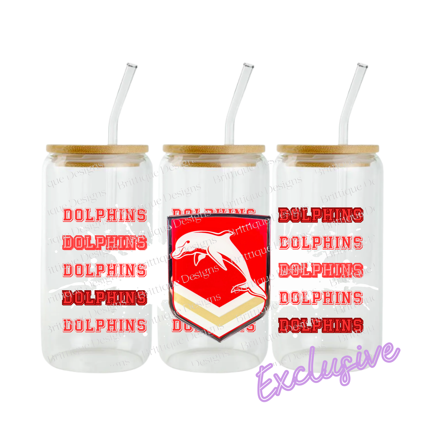 Dolphins | NRL Football | 16oz UV DTF Exclusive
