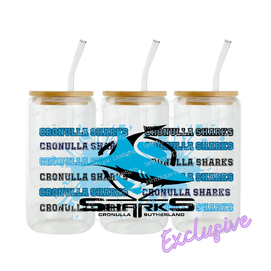 Cronulla Sharks | NRL Football | 16oz UV DTF Exclusive