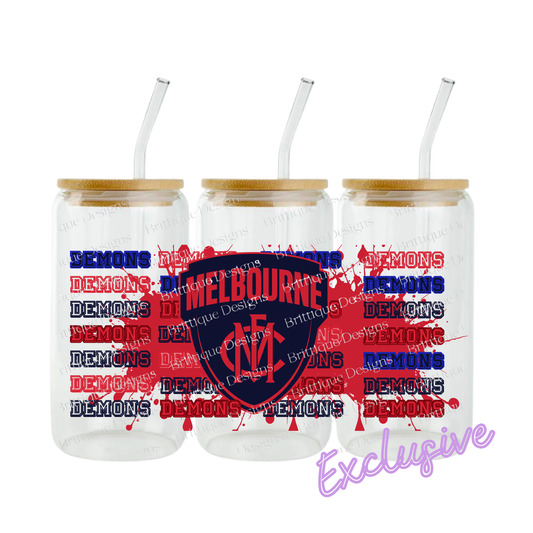 Melbourne Demons | AFL Football | 16oz UV DTF Exclusive