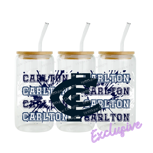 Carlton | AFL Football | 16oz UV DTF Exclusive
