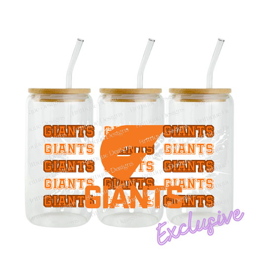 GWS Giants | AFL Football | 16oz UV DTF Exclusive