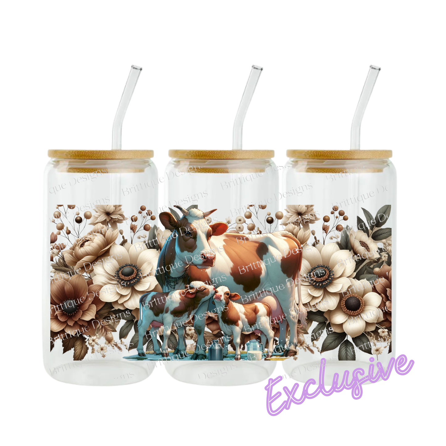 Cows In Bloom | 16oz UV DTF Exclusive