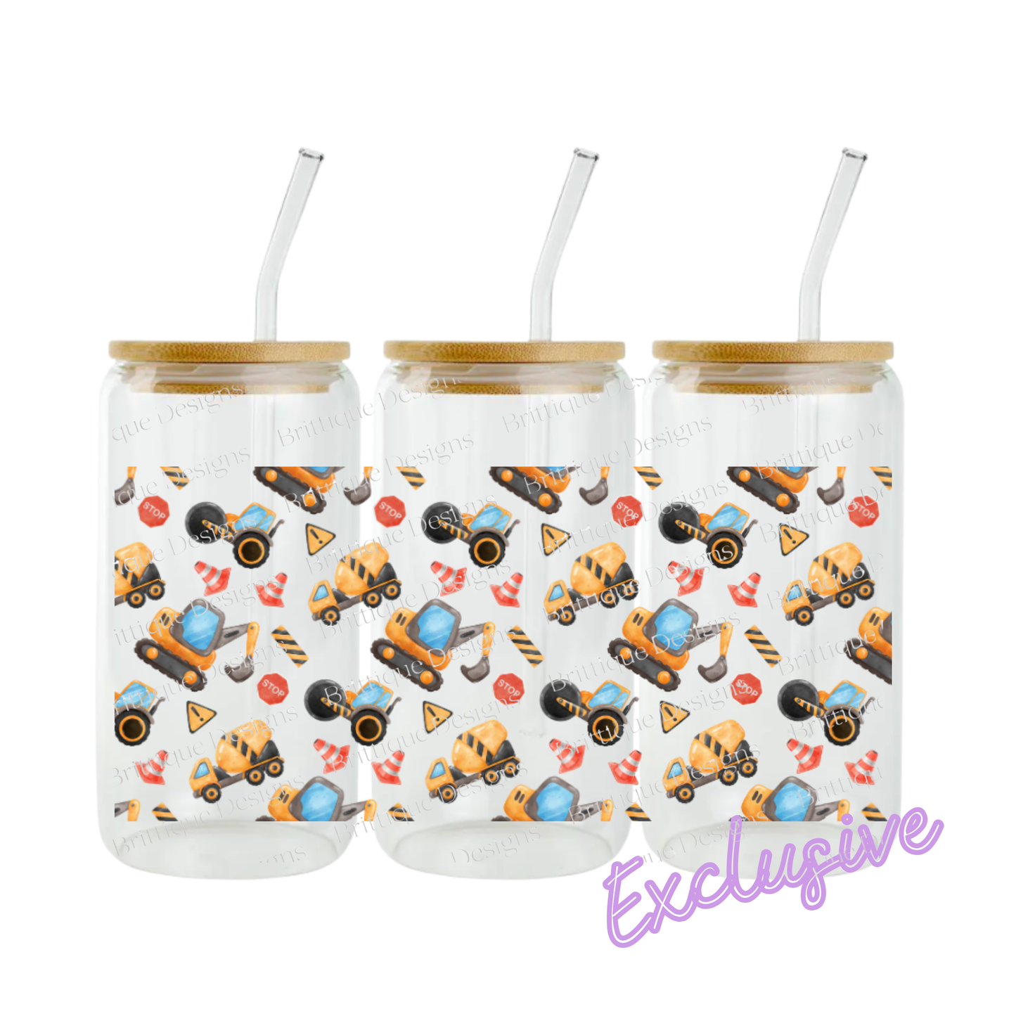 Kids Construction | 16oz UV DTF Exclusive