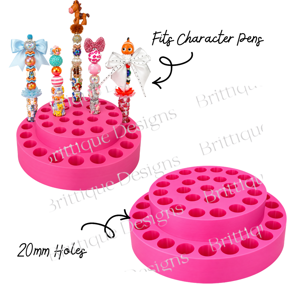 Rotating 2 Tier Pen Display Holder