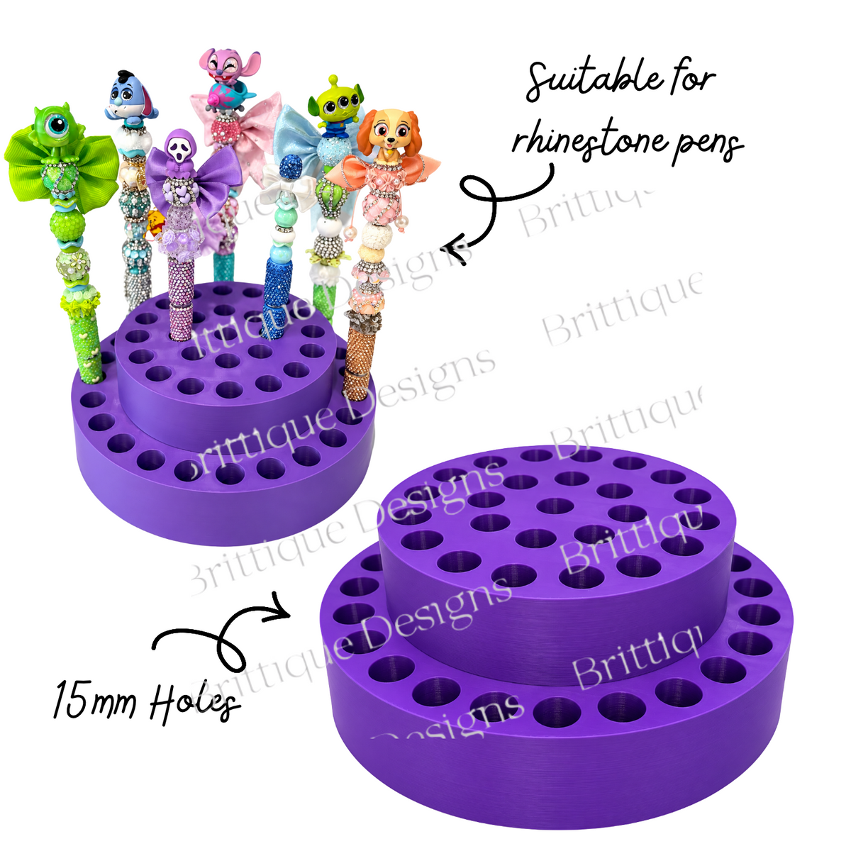 Rotating 2 Tier Pen Display Holder