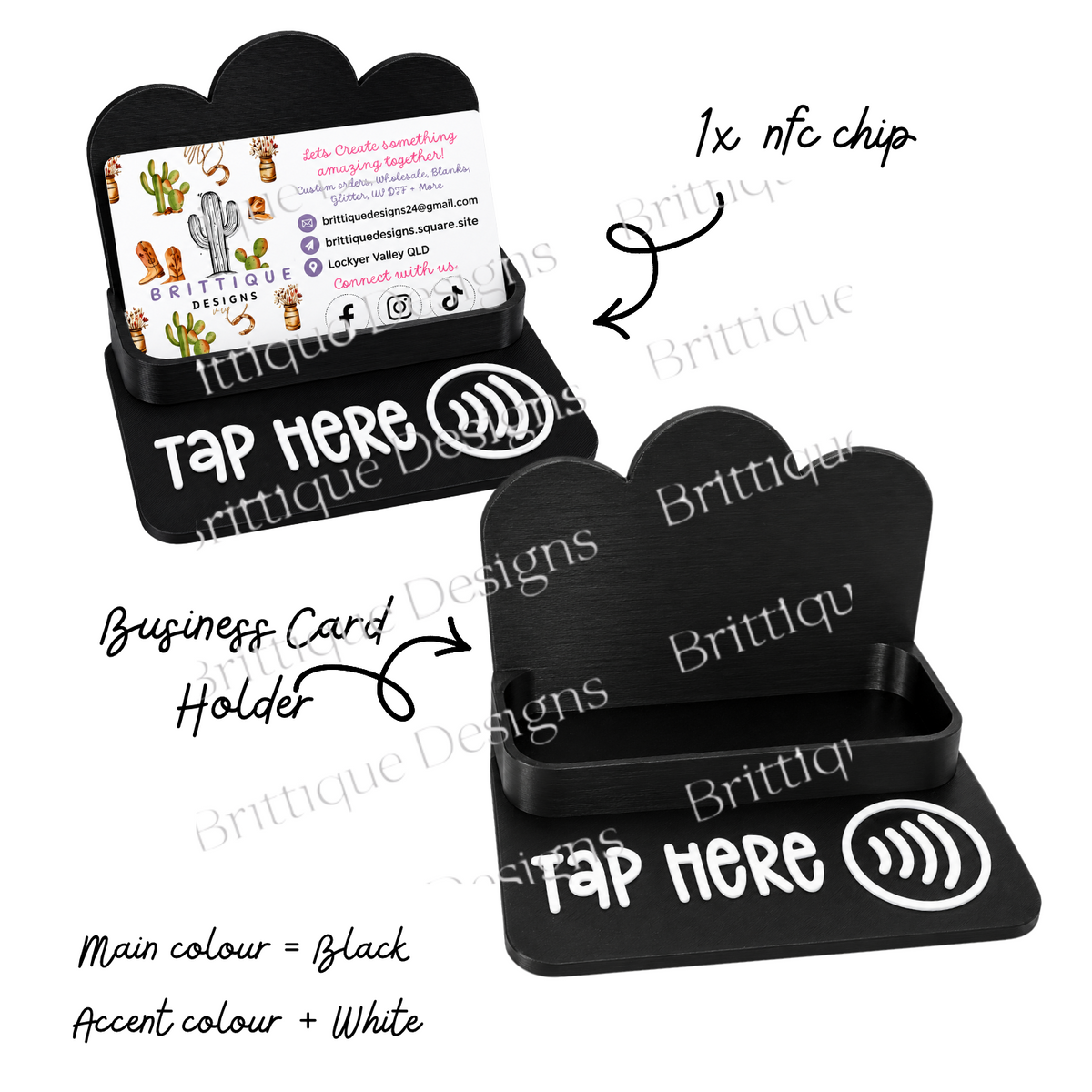 3D Printed NFC Business Stands & Business Card Holders