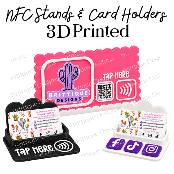 3D Printed NFC Business Stands & Business Card Holders