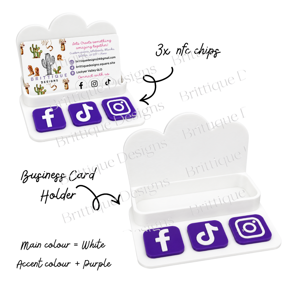 3D Printed NFC Business Stands & Business Card Holders