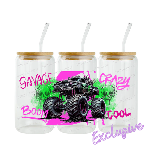 Savage Monster Truck | 16oz UV DTF Exclusive