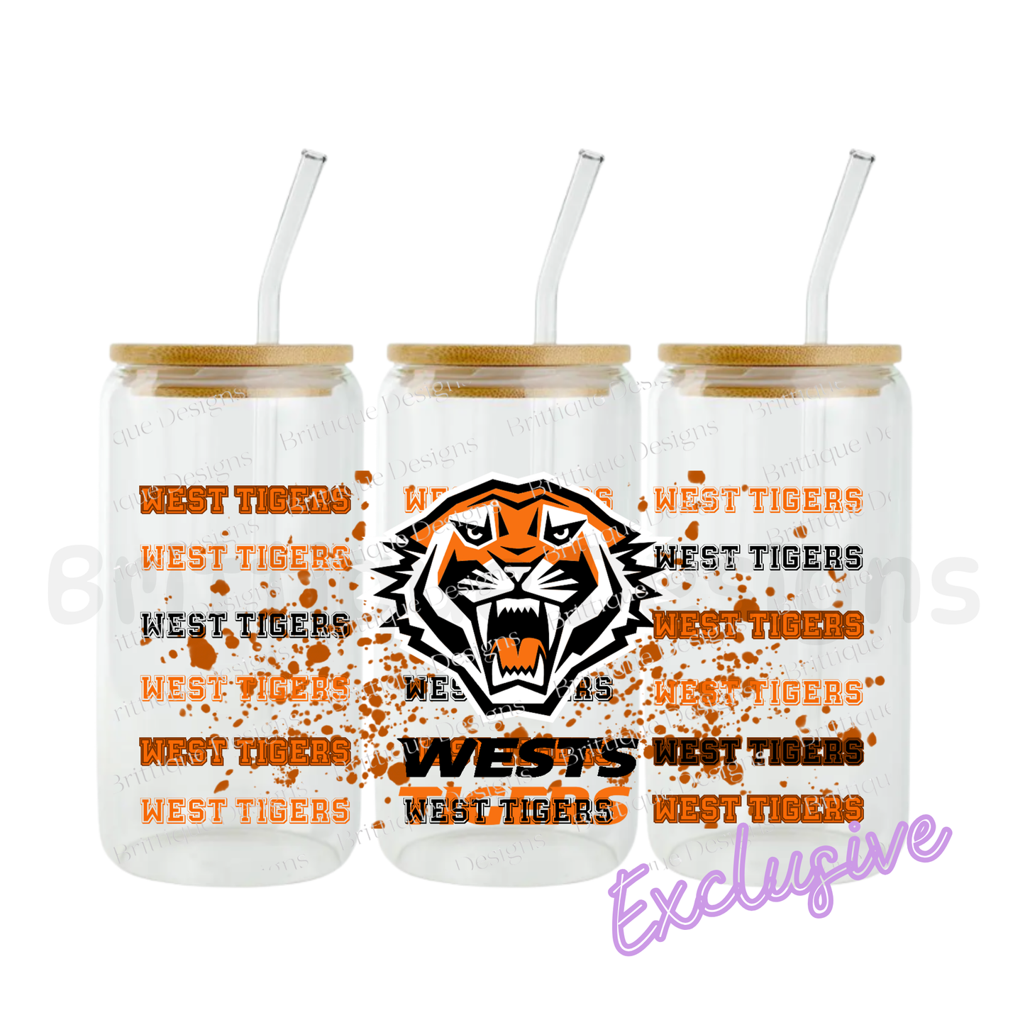 West Tigers | NRL Football | 16oz UV DTF Exclusive