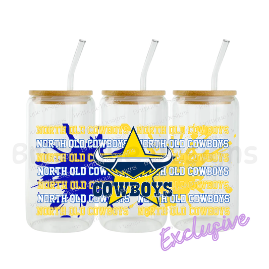 North QLD Cowboys | NRL Football | 16oz UV DTF Exclusive