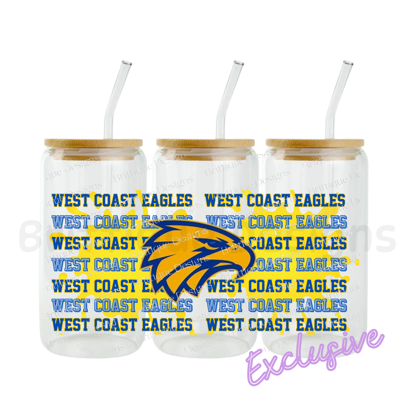Westcoast Eagles | AFL Football | 16oz UV DTF Exclusive