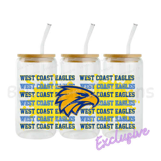 Westcoast Eagles | AFL Football | 16oz UV DTF Exclusive