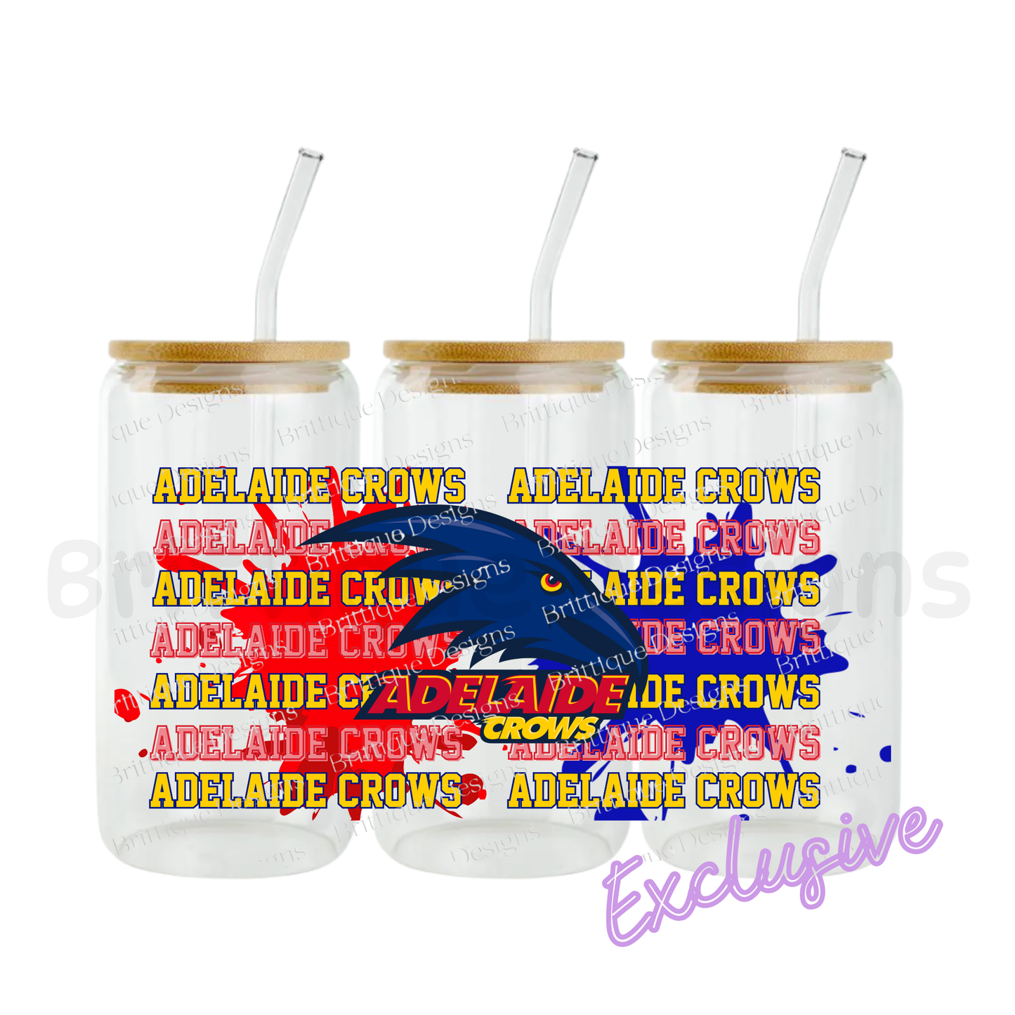 Adalade Crows | AFL Football | 16oz UV DTF Exclusive