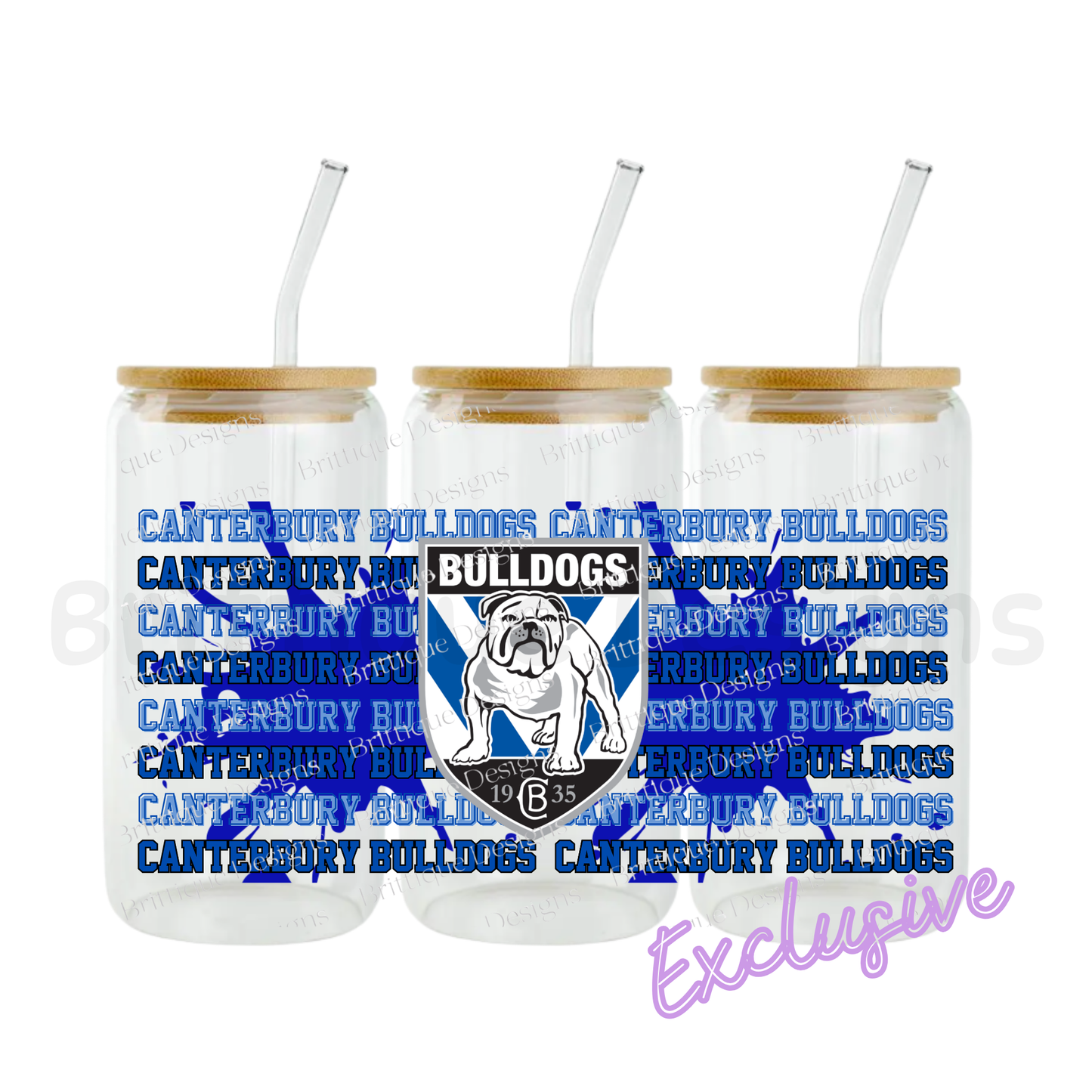 Canterbury Bulldogs | NRL Football | 16oz UV DTF Exclusive